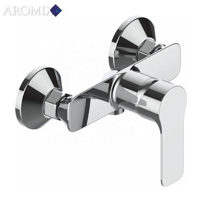 China With Sliding Bar Chrome Finished Hot And Cold Wall Mounted Water Bath And Shower Faucet Bathroom Mixers for sale