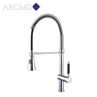 China Other factory direct sale brass water faucet spring kitchen sink faucet pull out with sprayer for sale