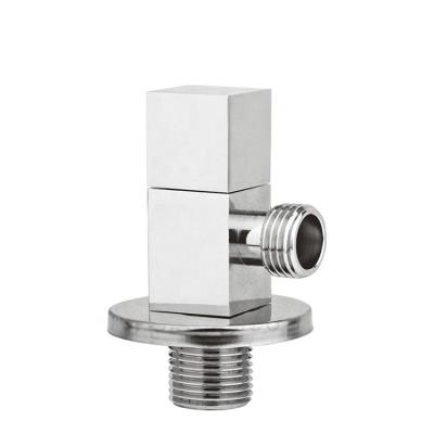 China Modern High Quality Silver Plated Copper Sanitary Faucet Valves 1/2 3/8 Place Brass Angle Valve for sale