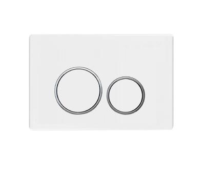 China Decorate With Chrome Ring ABS Plastic Press Panel Flush Plate For Concealed Tank Accessories for sale