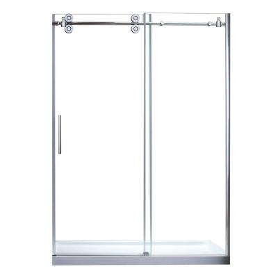 China Contemporary High Quality Customized Wholesale Frameless Tempered Glass Sliding Shower Door for Hotel for sale