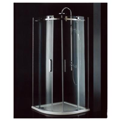 China Modern High Quality Custom Modern Shower Glass Door Corner Enter Curved Glass Shower Cubicle for sale