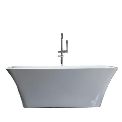 China Freestanding 59x29.5x22.8 inch High Quality Acrylic  Bathroom Modern Design Soaking Double pedestal bathtub for sale