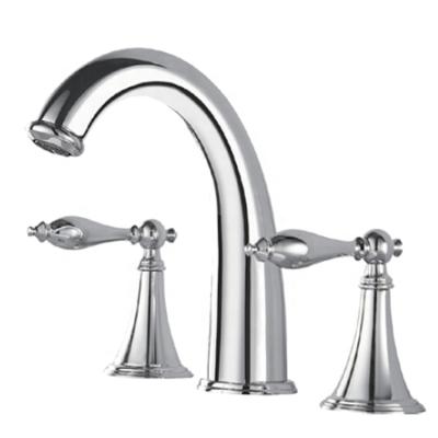 China Metered Faucets Top Quality Contemporary CUPC Two handles 8'' widespread faucet 3 Hole 2 Handles Hot Sell Brass Basin Faucet Mixer for sale