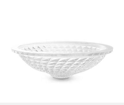 China Modern Luxury Glass Vessel Sink In Silver Sparkle Crystal Above Counter sink Vanity Sink Bowl for sale