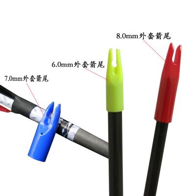 China Nock Fitted OD 6.0mm Fiberglass, Carbon Fiber Arrow Shaft Archery Plastic Nock Arrow for sale