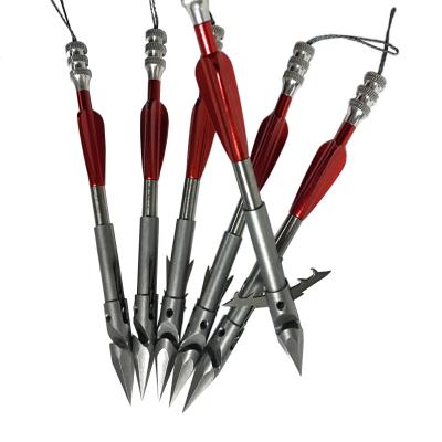 China Six Facets Red Tails Catapults Hunting Fishing Dart Customized 440 Stainless Steel Broadheads Hunting Fish for sale