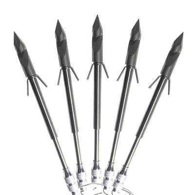 China 440C Stainless Steel Tetrahedral Plane Willow Leaf Fish Dart Sunder Armor Hunting Fishing for sale