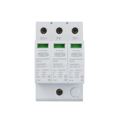 China ZENYAU DC Surge Protection Device 40ka 1500V B3 DC PV SPD Surge Protector 40ka 1000v B3 ZYSPD40K1500B3 for sale