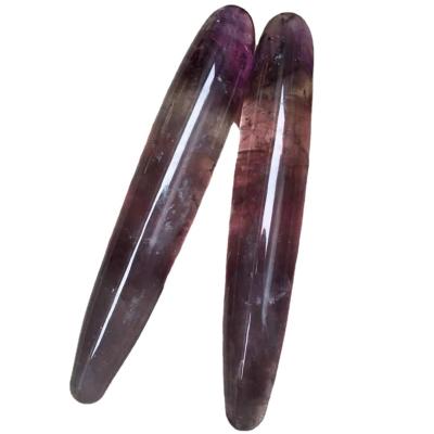 China Europe Wholesale 18cm Natural Smooth Amethyst Dildo Penis Massager Magic Wand Sex Toys For Women for sale