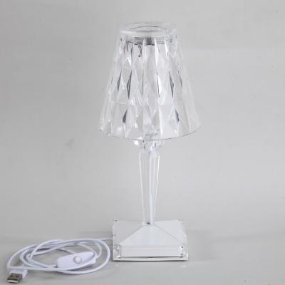 China Post-modern crystal table lamp home bedroom bedside decoration portable atmosphere night light for sale