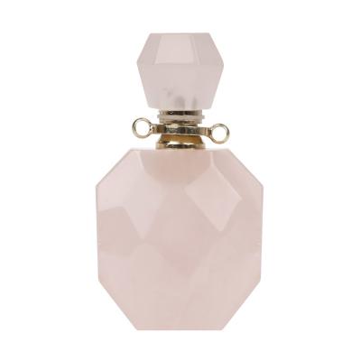 China Natural Pink Europe Crystal Mini Perfume Bottle Pendant Aromatherapy Bottle Essential Oil Pendant Accessories for sale