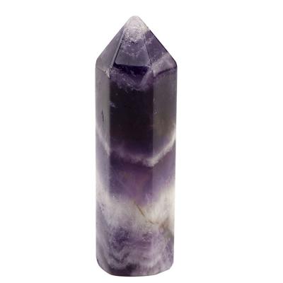 China Europe natural smooth non-porous simple acute hexagonal column stone small column ornaments home furnishings amethyst for sale