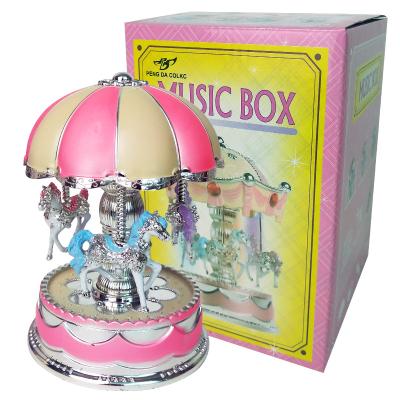 China Hot Sale Music Box Kids Girls Birthday Gift Toy Horse Wedding Decoration Eco-friendly Carousel for sale