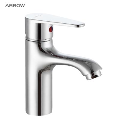 China Metered Faucets ARROW Brand Chrome Plated High End Single Hole Bathroom Mixer Water Tap For Basin Sink for sale