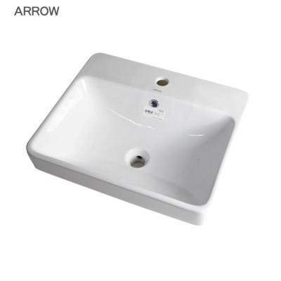 China ARROW Brand Modern Ceramic Worktop Public Bathroom Sink for sale