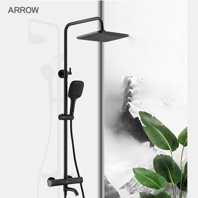 China With Slide Bar ARROW Brand Bath Mixer Faucet Waterfall System Rainfall Rain Showers Heads Set Bathroom Shower Head for sale