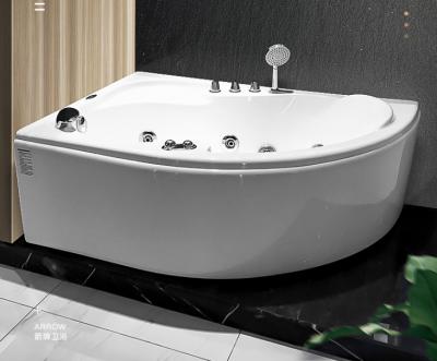 China Spa Small Freestanding Bathroom Solid Built-in Massage Hydromassage Outdoor Soaking Hydraulic Bathtub for sale