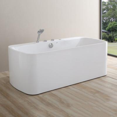 China Body Massage 1.7M Sanitary Ware Bathroom Acrylic Bathtub Free Standing Bathtub for sale