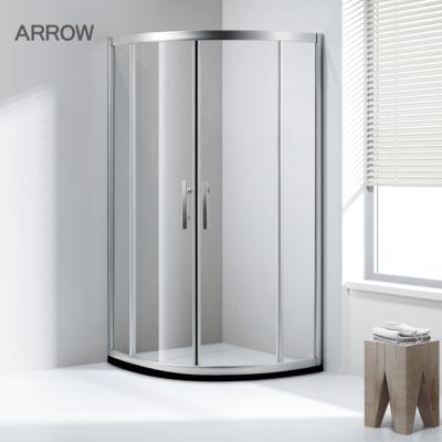 China Modern ARROW Brand Customized Single Diamond Like Arc Tempered Glass Bathroom Air Shower Room for sale