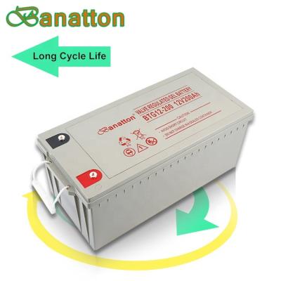 China Machine- Latest 12V 200Ah Banatton Accu Bateria Gel Scooter Solar Battery Lead Acid Lead Acid Lead Accumulator Storage Batteries for sale