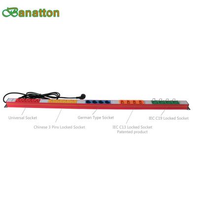 China Computer Room / Data Center / Mining Banatton 24ports Mining PDU Rack C13 Socket 50a 63a PDU With Breaker for sale