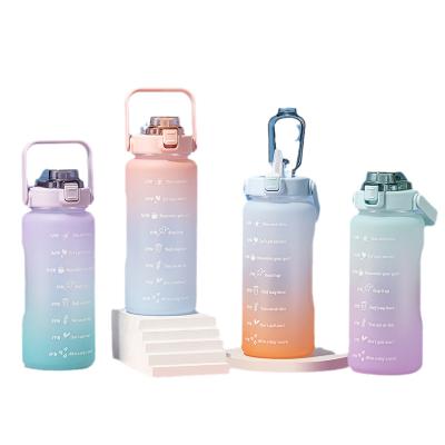 China New Arrival Special Sale Gradient Color Sustainable Sports Water Bottle With Straw Large Capacity Portable Water Bottle for sale