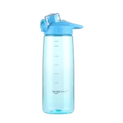 China Quality 750ml Stable Sustainable Cute Portable Water Bottle Travel Plastic Motivational Water Bottle for sale