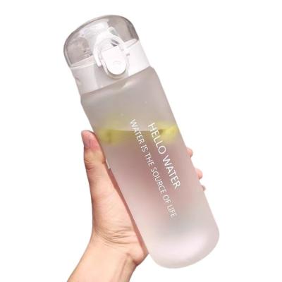 China Best price 780ml plastic water bottles sustainable sports best selling products frosted plastic water bottle with cord for sale