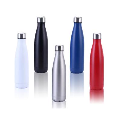 China PORTABLE Ready to Ship Double Wall Logo Insulated Stainless Steel Wholesale Price Shaped Water Bottle by Custom Cola for sale