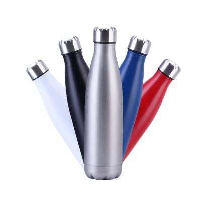 China PORTABLE Plastic Cola Shaped Hydraulic Bottle Stainless Steel Water Flask Termos Double Wall Bottle Sports Water Gym Bottle For Kids Adults for sale