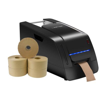 China Printing Logo Automatic Packaging Wet Kraft Paper Water Activated Electronic Gummed Tape Dispenser SP2 for sale