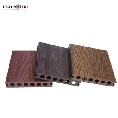 China Wpc 2022 Waterproof 3d Embossed Flooring Anti Slip Wooden Plastic Wood Composite Decking Planks Grain Outdoor Garden Flooring Deck for sale