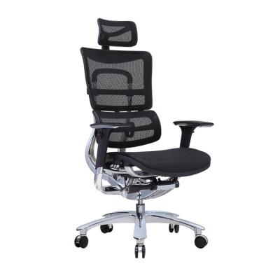 China Best 2022 Computer Swivel Chair Executive Mesh Back Chair (Height) High Design Office Ergonomic Adjustable Back Chair With Aluminum Alloy Base for sale