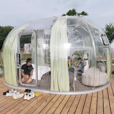 China 5+3.8 meters comfortable transparent dome tent geodesic outdoor camping dome tent for tourism hotel, camping, outdoor activities for sale