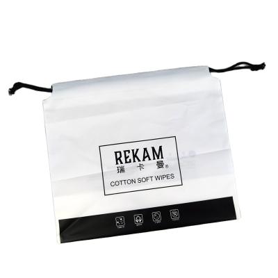 China Small Promotion Plastic Bag Cotton Drawstring Bag Recyclable Frosted High Quality Degradable Plastic Waterproof for sale