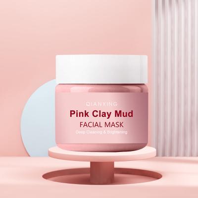 China Success Dropshipping natual Clay Face Mud Facial Mask Amazon pink moisturizer for acne skin beauty for sale