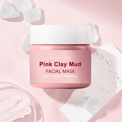 China Deep Cleansing Whitening Brightening Rose Clay Mud Facial Mask Moisturizer Natural Face Care For Beauty for sale