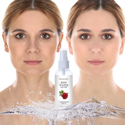 China Hot Selling Rose Water Spray Hydrosol Facial Toner Mist Face Pure Whitening Toner For Beauty Face for sale