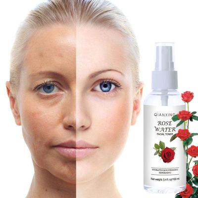 China Organic Natural Skin Care Toner 100% Moisturizing Facial Mist Rose Water Spray Facial Toner For Beauty Face for sale