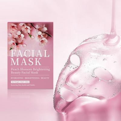 China Moisturizer Organic Natural Ingredients Peach Bloom Beauty Hydrating Illuminating Facial Mask For Travel for sale