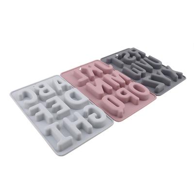 China Candy Chocolate Cake Making Hot Sale Silicone Chocolate Mold 26 English Words Cake Cookie Mold For Baking Accessory for sale