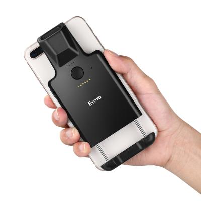 China Clip B-T Barcode Scanner Work with Phone, Eyoyo Portable Barcode Phone Scanner 1D Back Reader A4 for sale