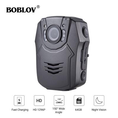 China Boblov 64GB Police Body Camera HD 1296P Camcorder Worn Pocket 2 Inch LCD Built-in LY0300YG PD50 64GB Screen for sale