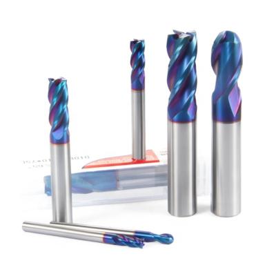 China Carbide 65HRC 2Flutes Square Safety Milling Cutters Solid Carbide End Mills Milling Cutter for sale