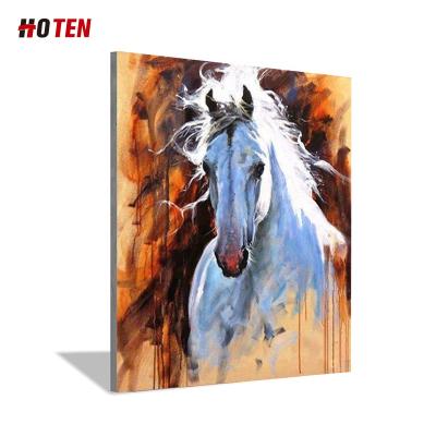 China White Horse Modern Hand Painted Painting Hanging Painting Decoration for sale