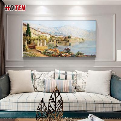 China Modern American Modern Living Room Bedroom Background Wall Decorative Painting Hand Painted Oil Painting Seascape Beautiful for sale