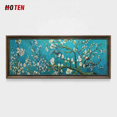 China Modern Hand Painted Apricot Flower Thick Oil Painting Famous Van Gogh Living Room Dining Room Decorative Painting Decorative Painting for sale