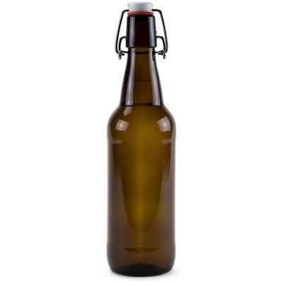 China Eco - Friendly Custom 330ml Swing Top Amber Bottle For Beer Glass Bottles for sale