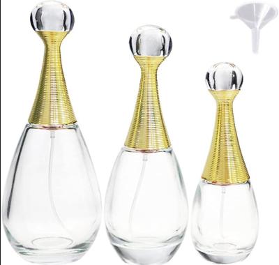 China Eco - Friendly Mini Refillable Perfume Spray Bottle 100ml 60ml 30ml Travel Bottles for sale